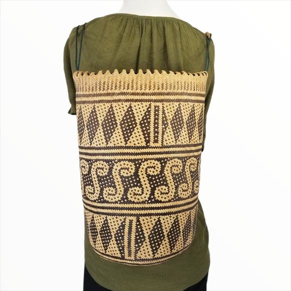 Boho Straw Woven Backpack Wicker Bag Bali - Picture 3 of 7